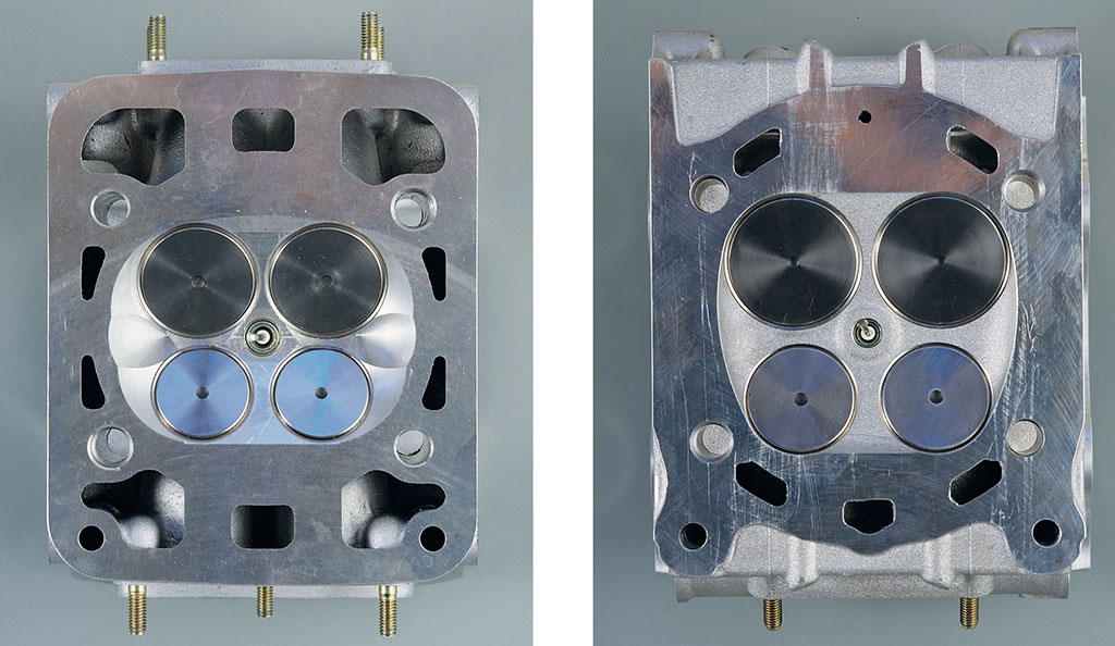 996R desmo left testa right - cylinder head